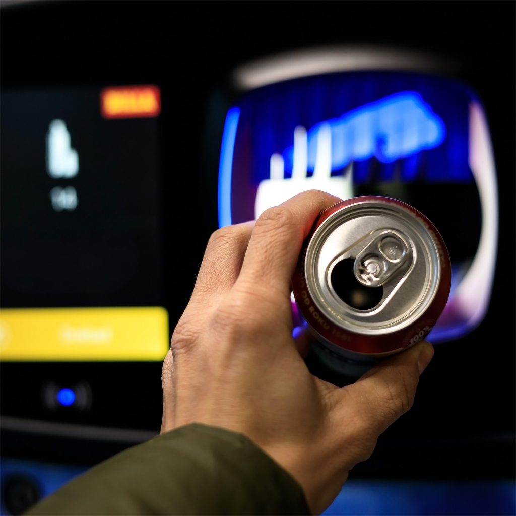 Man holding can